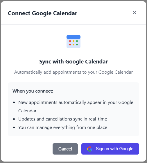 Google Calendar Sync